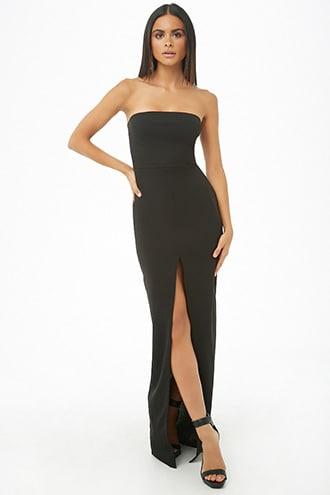 Forever21 Textured Tube Maxi Dress