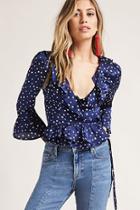 Forever21 Star Print Wrap Top