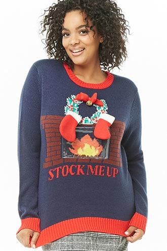 Forever21 Plus Size Stock Me Up Graphic Sweater