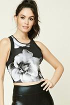 Forever21 Active Floral Print Crop Top