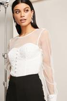 Forever21 Mesh Lace Illusion Top