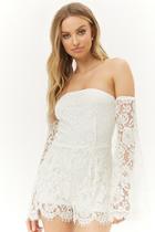 Forever21 Lace Off-the-shoulder Romper