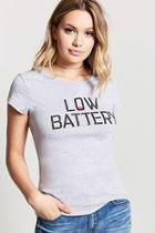 Forever21 Low Battery Graphic Tee