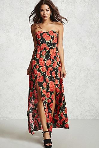 Forever21 Contemporary Rose Print Dress