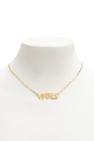 Forever21 Vibes Nameplate Necklace