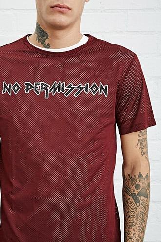 21 Men Men's  No Permission Mesh Tee