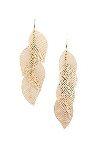 Forever21 Filigree Leaf Drop Earrings