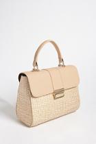 Forever21 Straw & Faux Leather Handbag