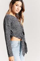 Forever21 Ribbed Knit Metallic Sweater