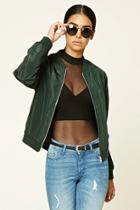 Forever21 Women's  Zip-front Bomber Jacket