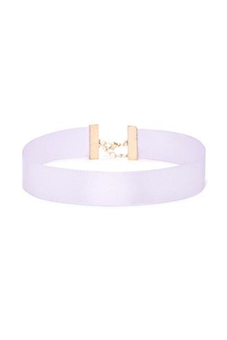 Forever21 Lavender Satin Ribbon Choker