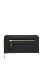 Forever21 Black Faux Leather Zip Wallet