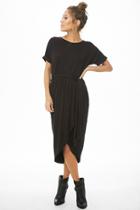 Forever21 Belted Midi Tulip-hem Dress