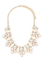 Forever21 Faux Pearl Statement Necklace (antic Gold/cream)