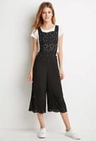 Love21 Embroidered Eyelet-paneled Jumpsuit