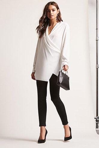 Forever21 Draped Wrap-front Top