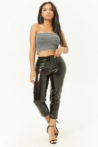Forever21 Kikiriki Vinyl Ankle Pants