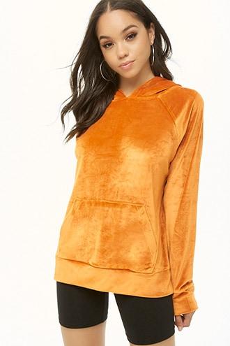 Forever21 Velvet Raglan Hoodie