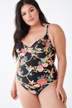 Forever21 Plus Size Baroque One-piece Swimsuit