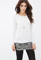 Forever21 Chiffon-paneled Trapeze Top