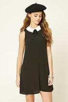 Forever21 Women's  Tie-neck Collar Mini Dress