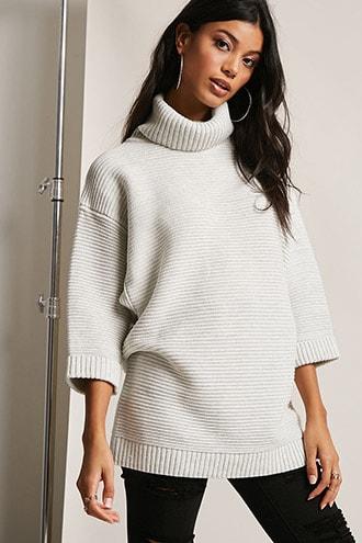Forever21 Ribbed Knit Turtleneck Sweater