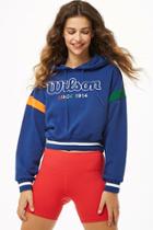 Forever21 Wilson French Terry Hooded Logo Pullover