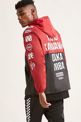 Forever21 Young & Reckless Graphic Colorblock Anorak