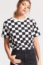 Forever21 Checkered Print Tee