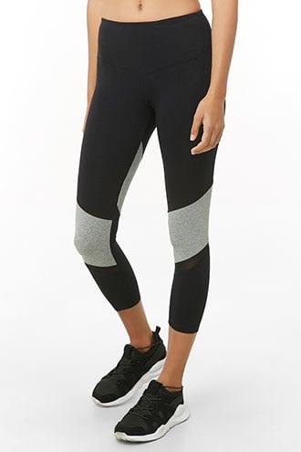 Forever21 Active Heathered-panel Key Pocket Leggings