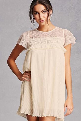 Forever21 Crochet Accordion Pleat Dress