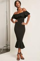 Forever21 Off-the-shoulder Flounce Midi Dress