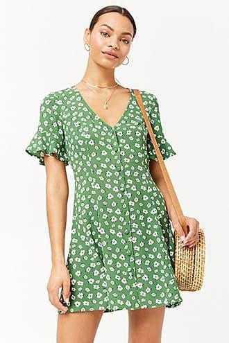 Forever21 Floral Crepe Swing Dress