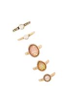 Forever21 Iridescent Faux Stone Ring Set