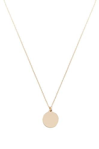Forever21 Flat Disc Pendant Necklace