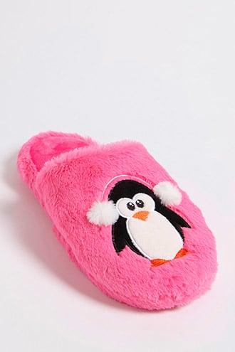 Forever21 Faux-fur Penguin Slippers