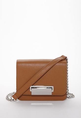 Forever 21 Chain Strap Crossbody Bag Tan One Size