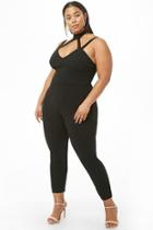 Forever21 Plus Size Strappy Mock Neck Jumpsuit