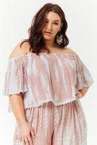 Forever21 Plus Size Tie-dye Off-the-shoulder Crop Top