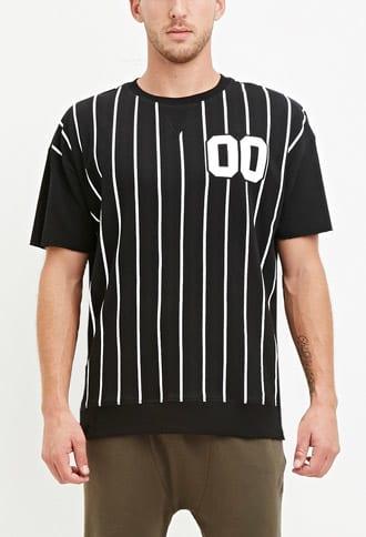 Forever21 Striped Baller Graphic Tee