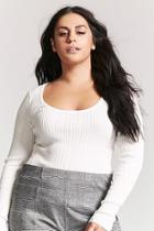 Forever21 Plus Size Ribbed Knit Scoop-neck Top