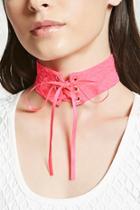 Forever21 Lace-up Lace Choker