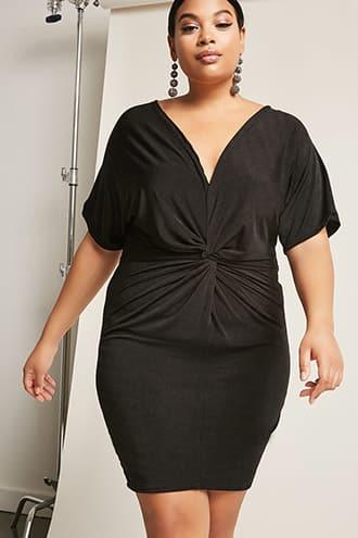 Forever21 Plus Size Twist-front Mini Dress
