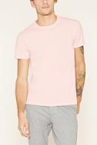 21 Men Men's  Pink Stretch Knit Tee