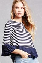 Forever21 Pleated Stripe Top