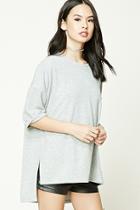 Forever21 Heathered Knit High-low Top