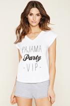 Forever21 Women's  Party Graphic Pj Tee
