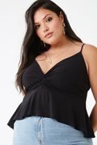 Forever21 Plus Size Twist-front Ruffle-hem Cami