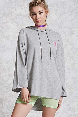 Forever21 Heathered Sneaker Patch Top
