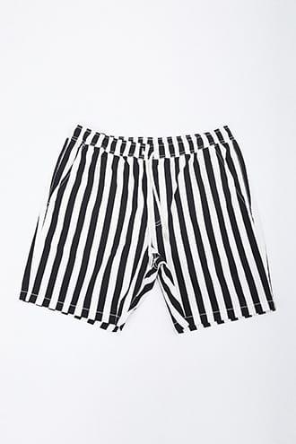 Forever21 Striped Twill Drawstring Shorts